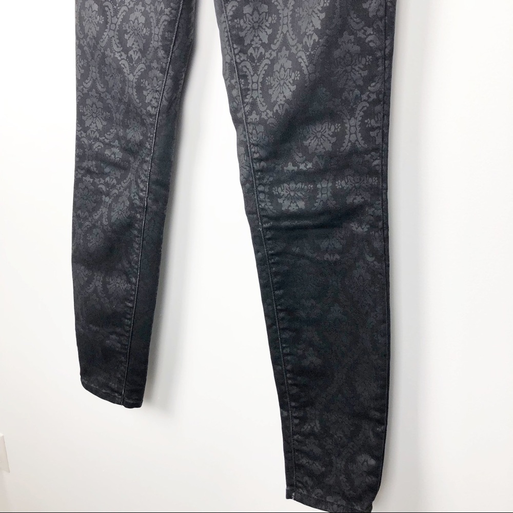 Current/Elliott Coated Ankle Skinny Print Jeans - Picture 4 of 8